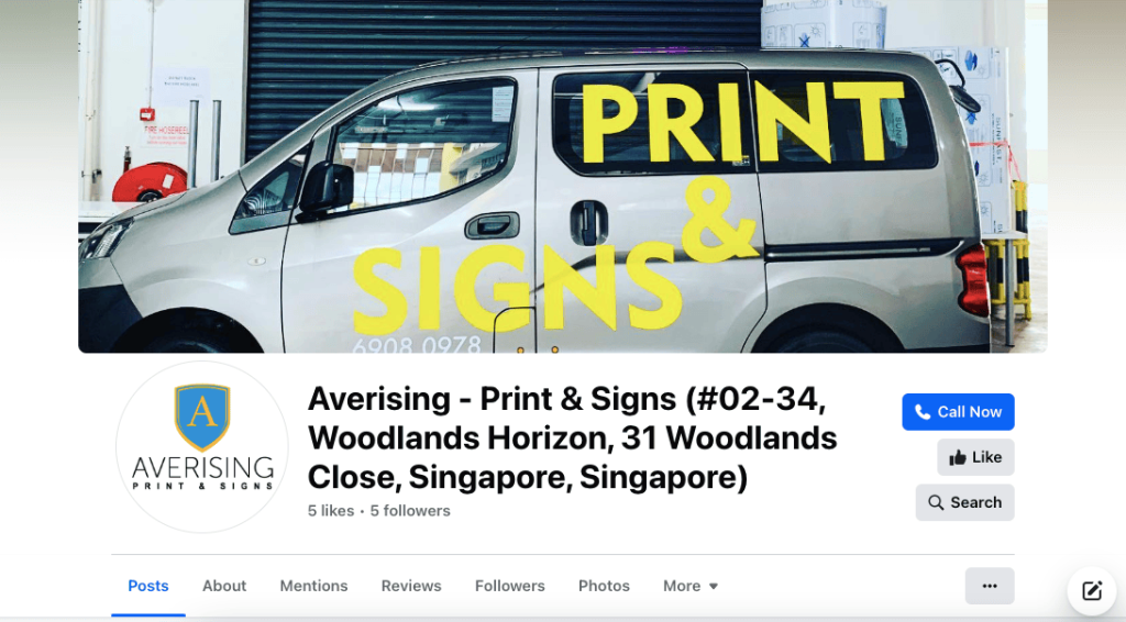 Averising Print Signs Printing Shops Woodlands