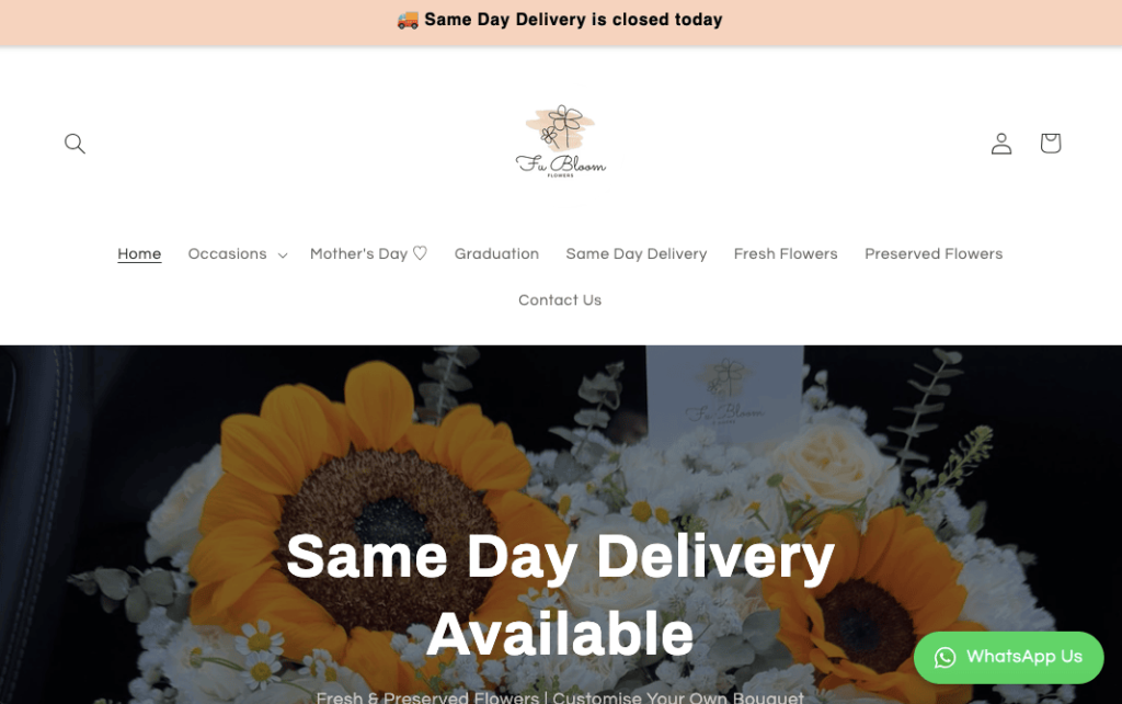 Fu Boom Flowers Flower Shop Woodlands