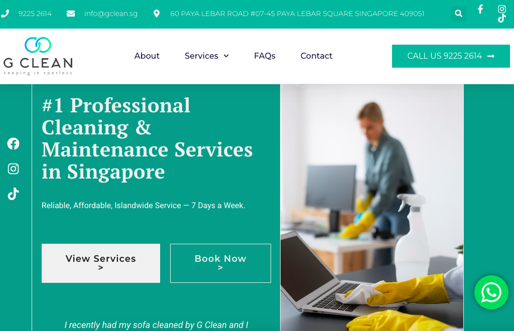G Clean Pte Ltd Office Cleaning Service Paya Lebar