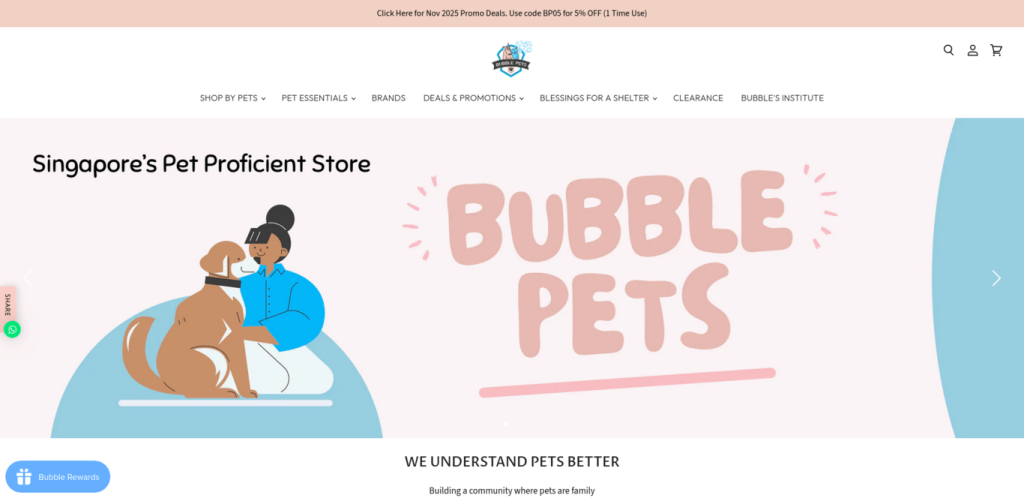 Bubble Pets Store Tampines