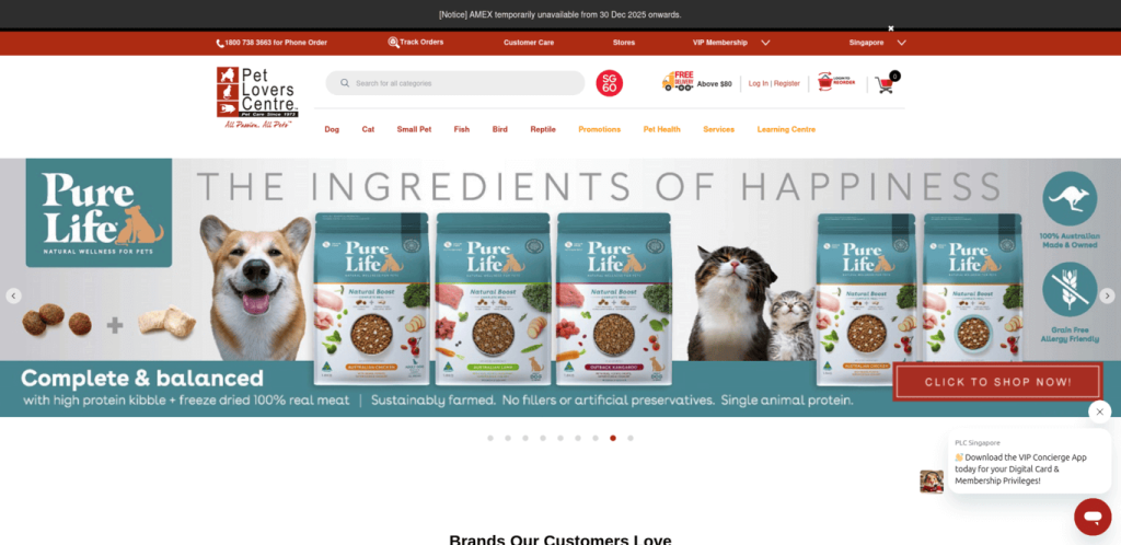 Pet Lovers Centre Shop Tampines