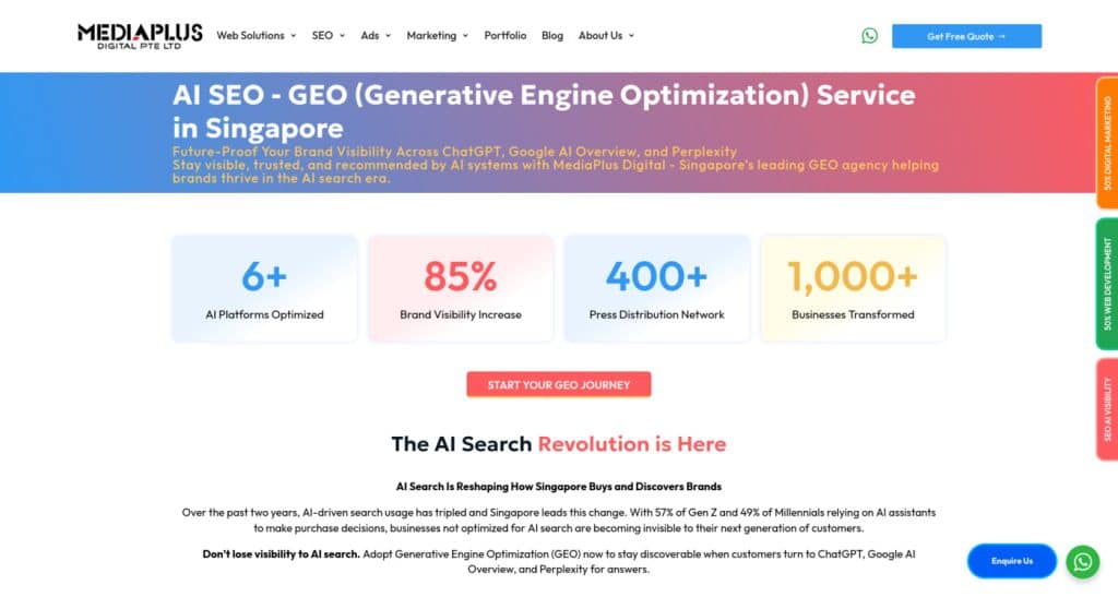 MediaPlus GEO Agency In Singapore