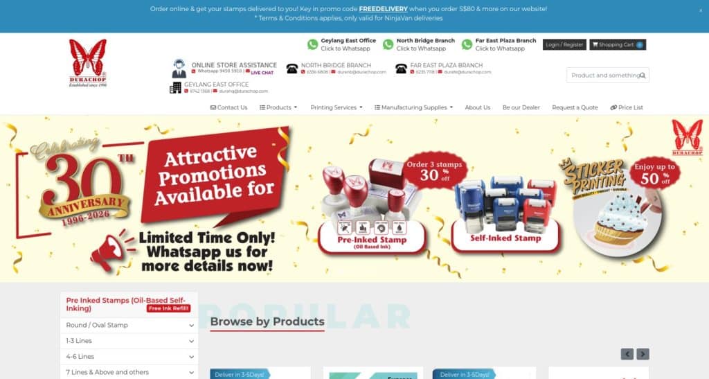 Dura Chops Best Printing Shop Bugis