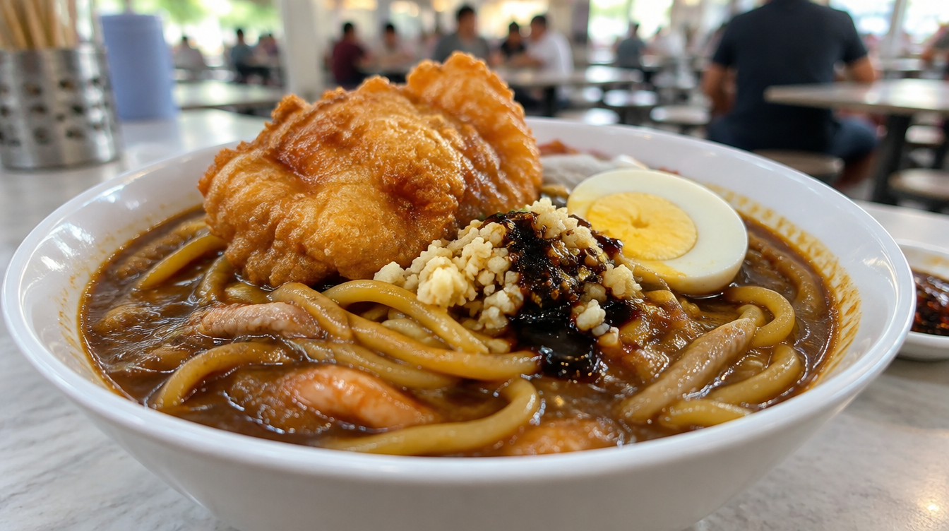 Bowl of lor mee noodles, illustrative image