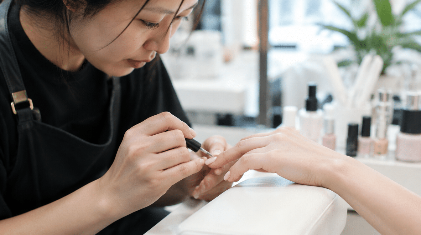 Manicure treatment representing Nail Palace in Simei